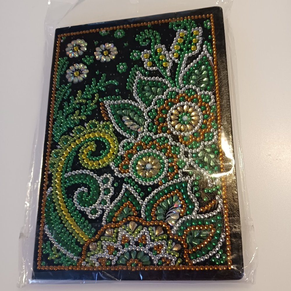 Leather bound journal floral garden